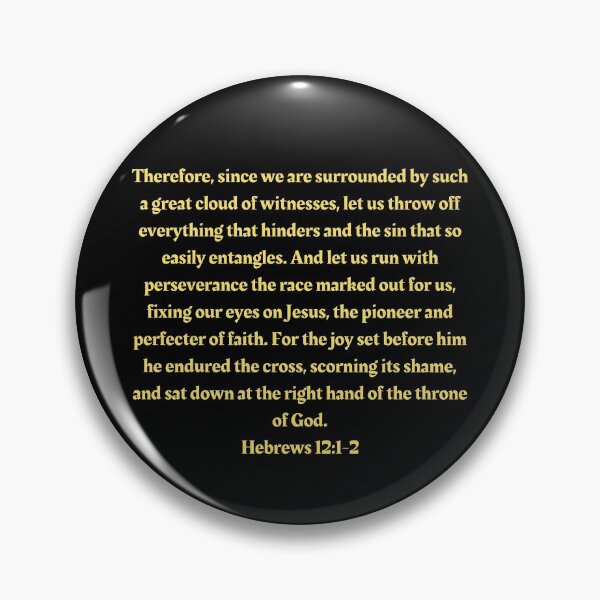 Item preview, Bible Verse Hebrews 12:1-2 designed and sold by Prayingwarrior.
