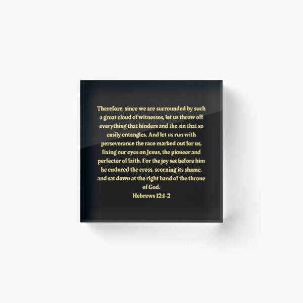 Item preview, Bible Verse Hebrews 12:1-2 designed and sold by Prayingwarrior.