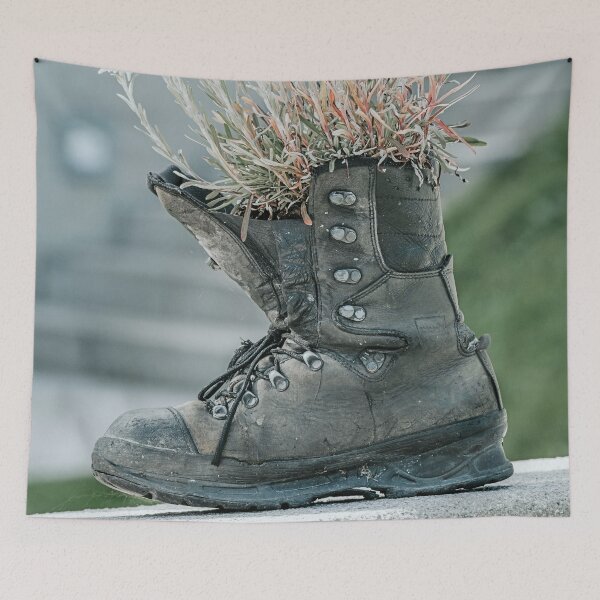 Item preview, Hiking boot with flowers photo designed and sold by Melissa Peltenburg.