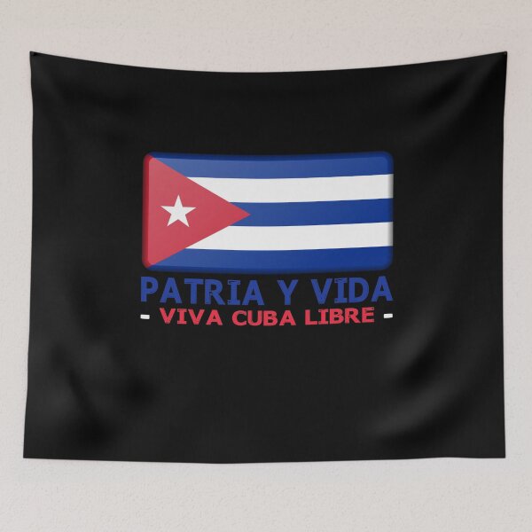 Item preview, PATRIA Y VIDA - VIVA CUBA LIBRE FLAG designed and sold by Branncolet.