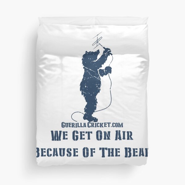 The Bear on air aerial Duvet Cover