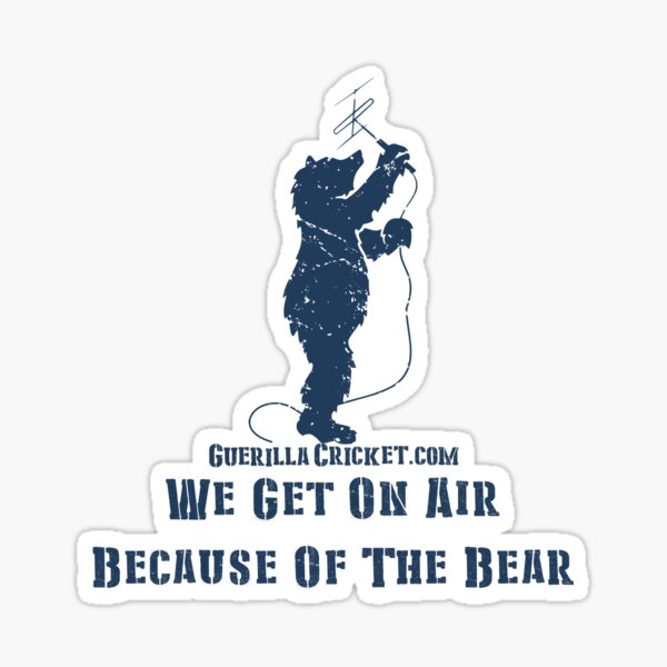 The Bear on air aerial Sticker