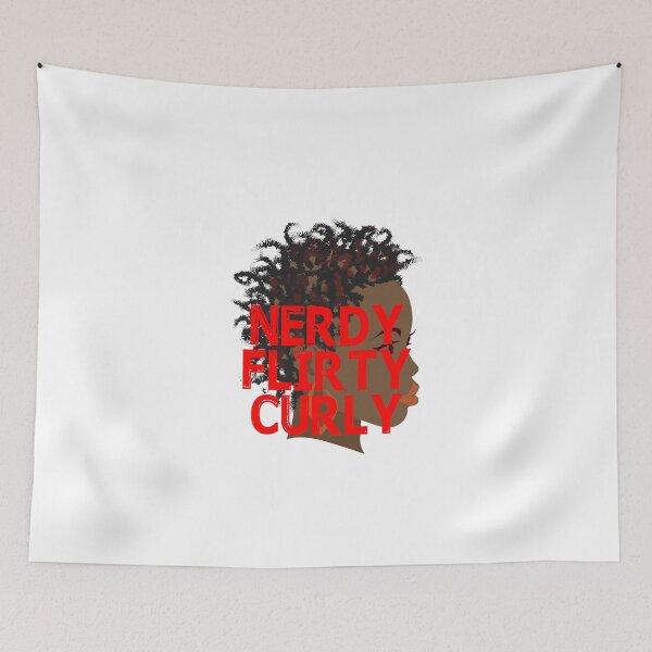 Item preview, Nerdy Flirty Curly Ethnic Girl designed and sold by Branncolet.