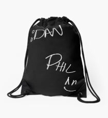 Dan and Phil signature design Drawstring Bag