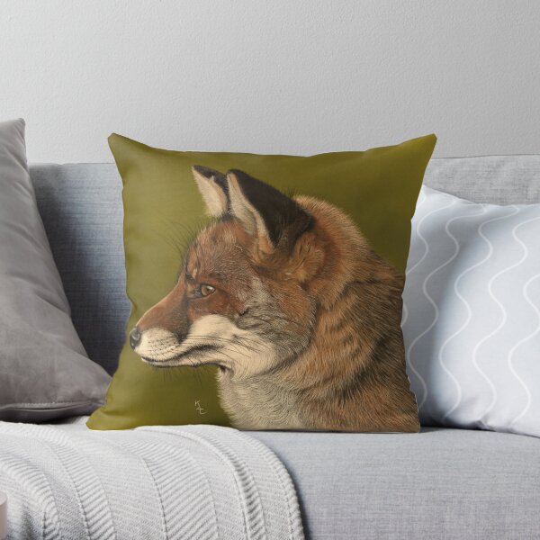 Reynard the Red Fox Throw Pillow