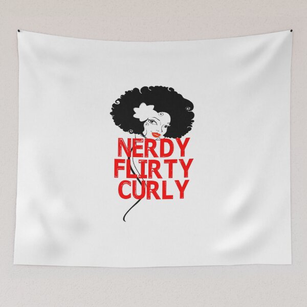 Item preview, Nerdy Flirty Curly Girl designed and sold by Branncolet.