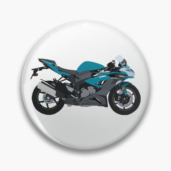 Aperçu de l'œuvre Moto Kawasaki Ninja ZX-6R PEARL NIGHTSHADE TEAL créée et vendue par WiredDesigns.