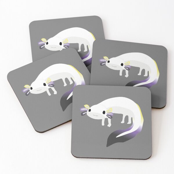 Item preview, Non-Binary Axolotl designed and sold by Kay-Marie-Art.