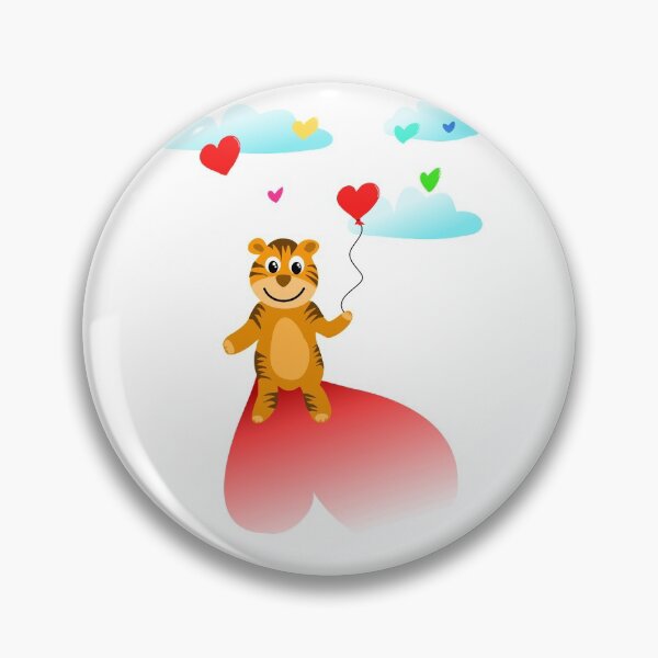 Item preview, Tender tiger with heart balloon designed and sold by Logan81.