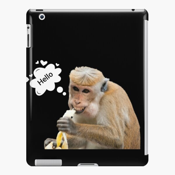 Laughing Monkey Saying Hii iPad Case & Skin for Sale by Ani1111