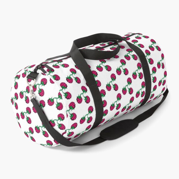 Item preview, pattern three stylized black pink green berry raspberry designed and sold by nataliavavilina.