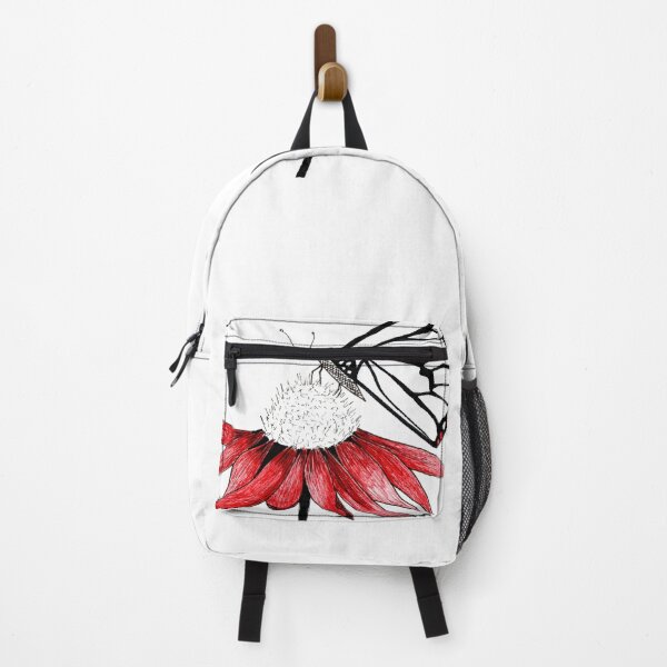 Item preview, Black white and red flower with butterfly designed and sold by JuliaCardon.
