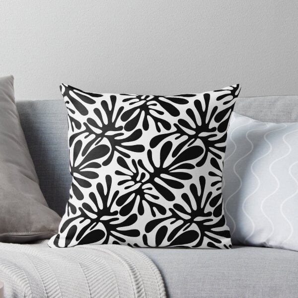 Item preview, Black and white abstract shape pattern designed and sold by IevaLiART.
