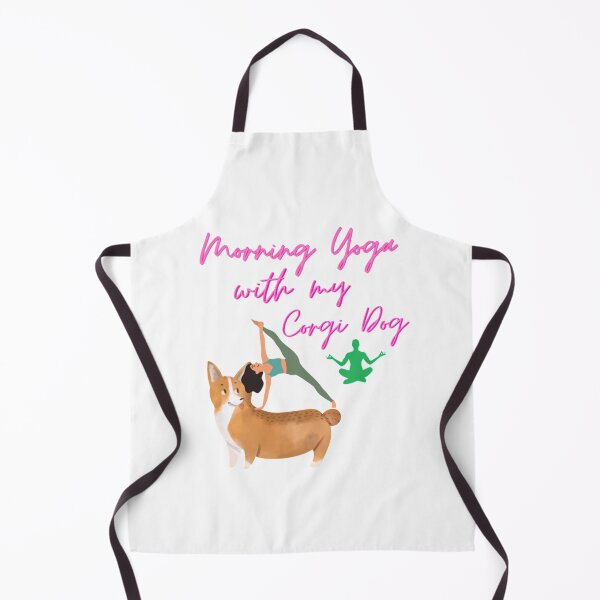 Item preview, Morning Yoga with my Corgi Dog  designed and sold by lotusbud.