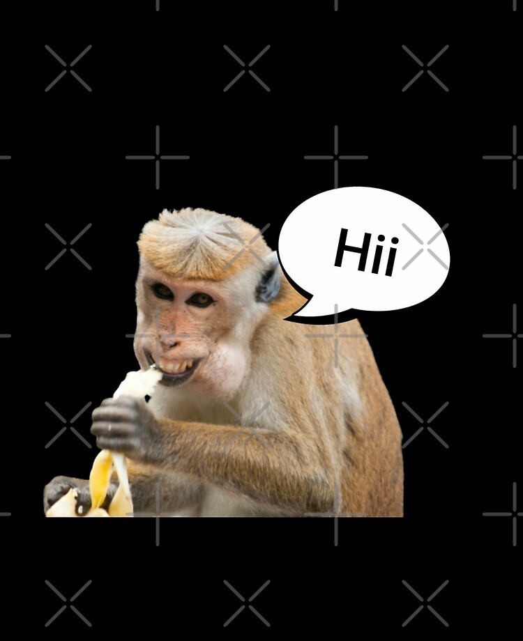 Laughing Monkey Saying Hii iPad Case & Skin for Sale by Ani1111