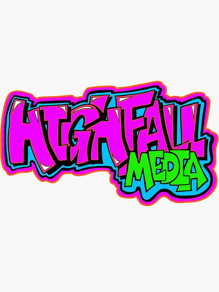 "PINK & GREEN LOGO" Sticker for Sale by highfallmedia Redbubble