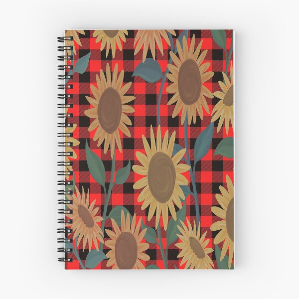 Item preview,  Red Black Buffalo Plaid and  Sunflower Pattern designed and sold by Tamas Das.