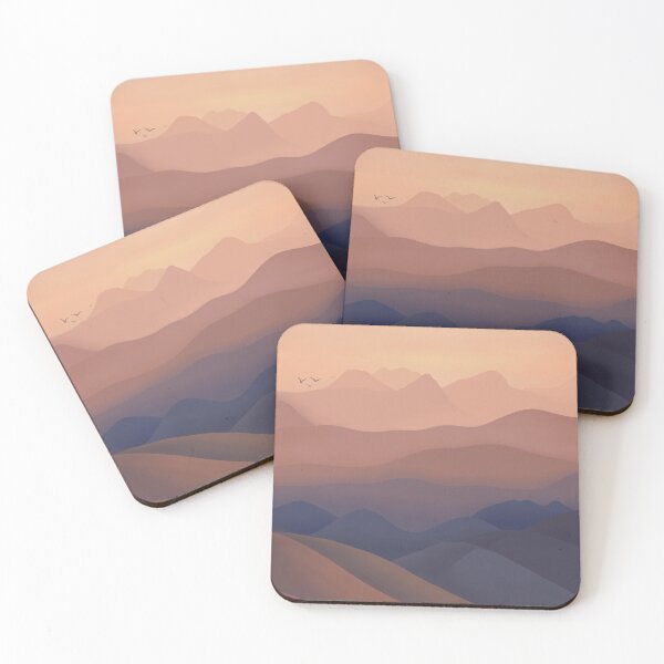 Item preview, Flock of Birds Over Sandy Desert Hills Landscape Digital Illustration designed and sold by AlmightyClaire.