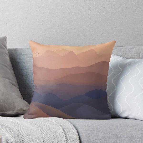 Item preview, Flock of Birds Over Sandy Desert Hills Landscape Digital Illustration designed and sold by AlmightyClaire.
