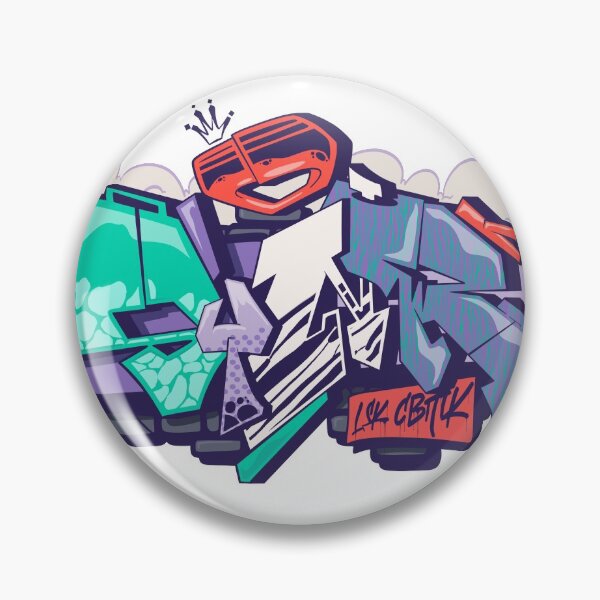 Item preview, Teal & Purple Graffiti Piece designed and sold by maniakdraws.