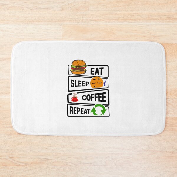 Item preview, Eat Sleep Coffee Repeat Funny illustration Gift designed and sold by KO-Design.