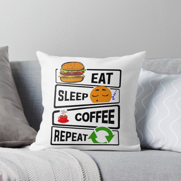 Item preview, Eat Sleep Coffee Repeat Funny illustration Gift designed and sold by KO-Design.