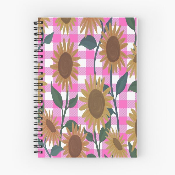 Item preview,  Pink White Buffalo Plaid and Sunflower Pattern designed and sold by Tamas Das.