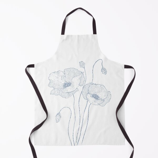 Item preview, 2 poppies line drawing designed and sold by ColorandColor.