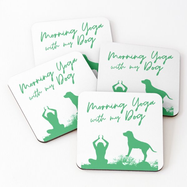 Item preview, Morning Yoga with my Dog  designed and sold by lotusbud.