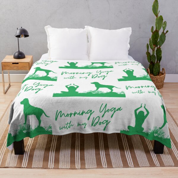 Item preview, Morning Yoga with my Dog  designed and sold by lotusbud.