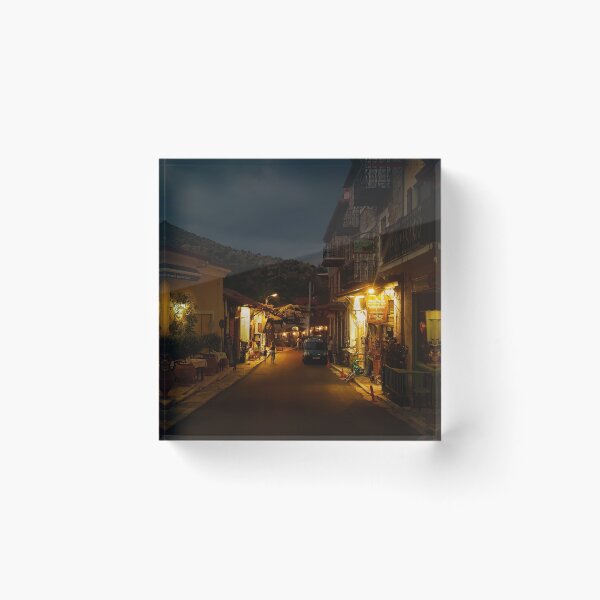 Item preview, Small town at night Dimitsana | Greece designed and sold by felinefeelings.