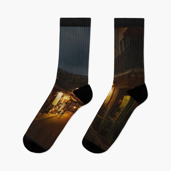 Item preview, Small town at night Dimitsana | Greece designed and sold by felinefeelings.
