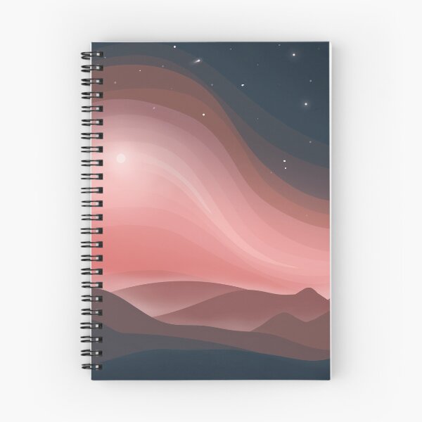 Item preview, Night on Mars Red and Teal Landscape Digital Illustration designed and sold by AlmightyClaire.