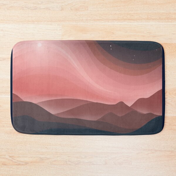 Item preview, Night on Mars Red and Teal Landscape Digital Illustration designed and sold by AlmightyClaire.