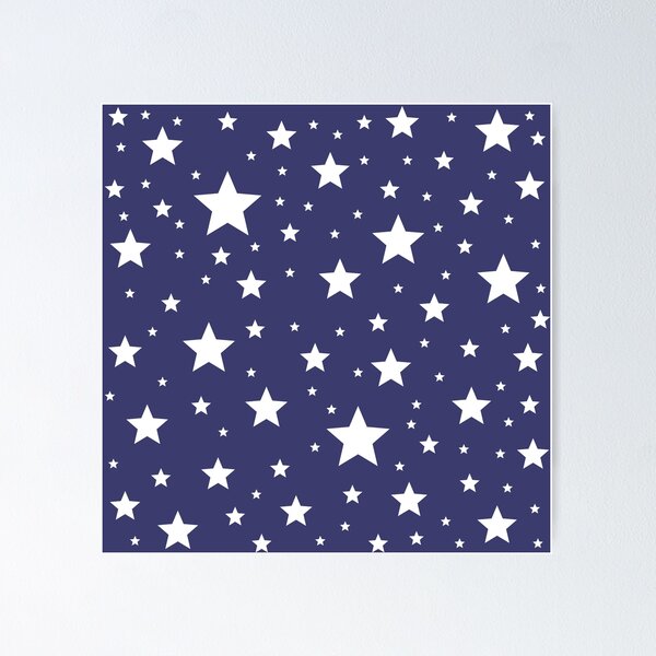 Item preview, White stars on blue background designed and sold by fowons.