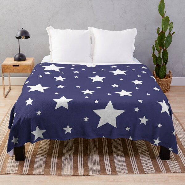 Item preview, White stars on blue background designed and sold by fowons.
