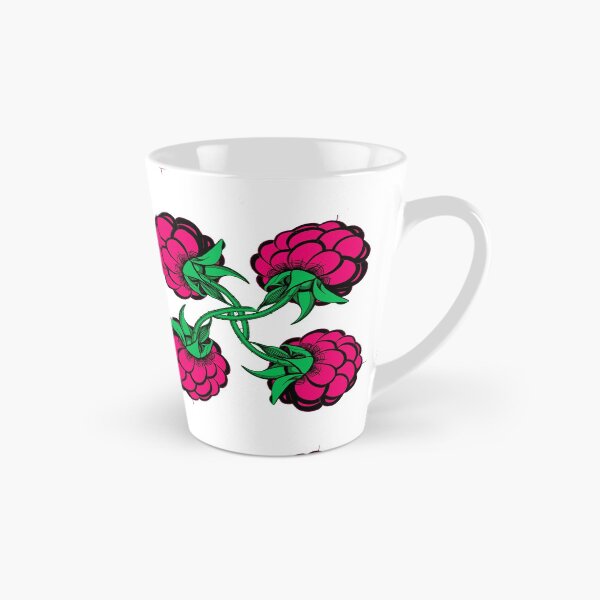 Item preview, pattern four stylized black pink green berry raspberry designed and sold by nataliavavilina.