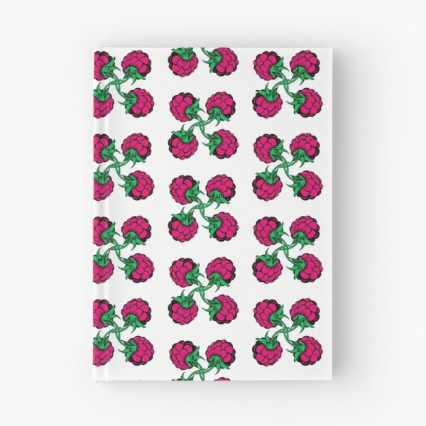 Item preview, pattern four stylized black pink green berry raspberry designed and sold by nataliavavilina.