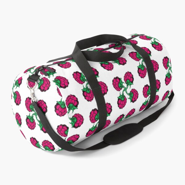 Item preview, pattern four stylized black pink green berry raspberry designed and sold by nataliavavilina.