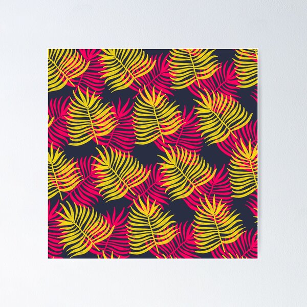 Item preview, Neon bright tropical leaves designed and sold by SJAPhoto.