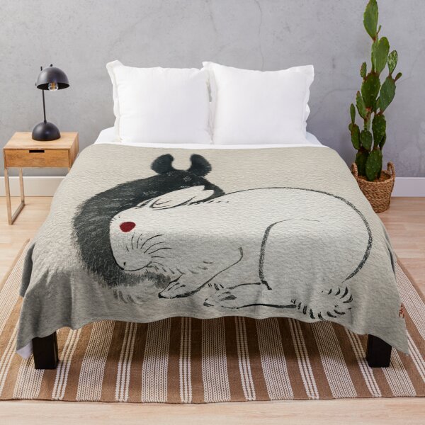 Item preview, White and black Rabbit Easter Theme (Restored Japanese Artwork) designed and sold by dreamofdenim.