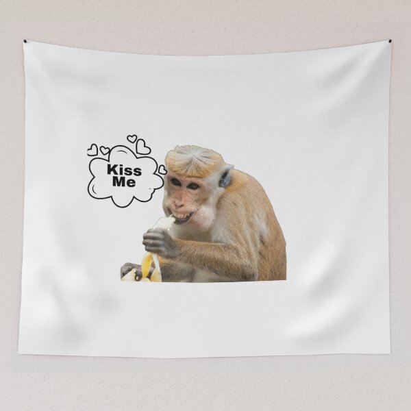 Item preview, Laughing Monkey Saying Kiss Me  designed and sold by Ani1111.