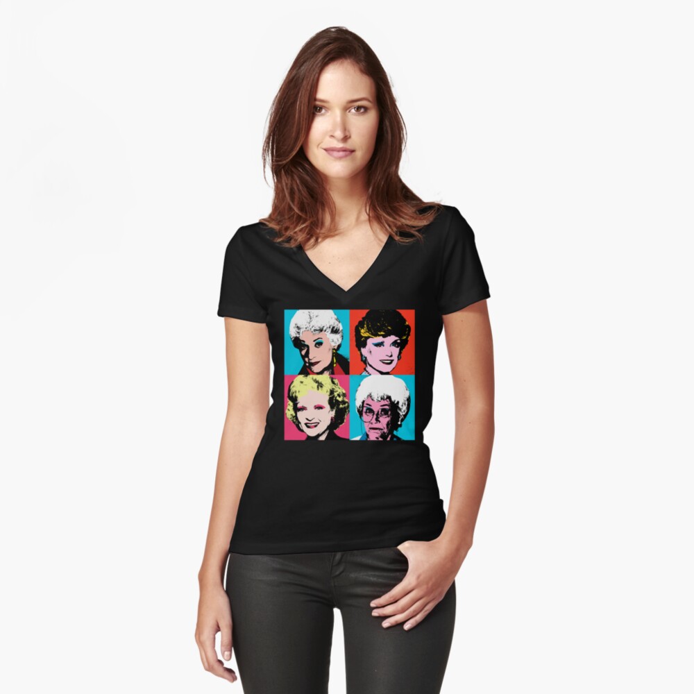 Item preview, Fitted V-Neck T-Shirt designed and sold by Retro-Freak.
