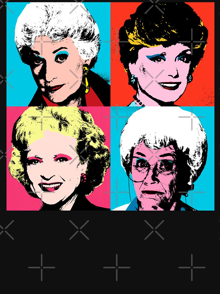 Thumbnail 7 of 7, Classic T-Shirt, Golden Warhol Girls designed and sold by Retro-Freak.