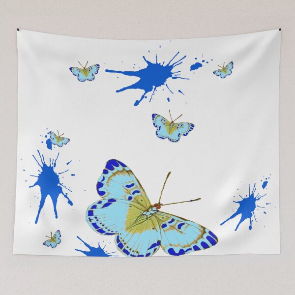 Item preview, BLUE COLOR  BUTTERFLY INK PATTERN SPLATTERS  designed and sold by sharlesart.