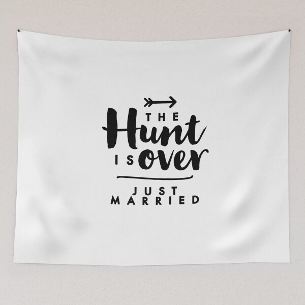 Item preview, The hunt is over just married just married cool wedding  designed and sold by Tropical Blood.
