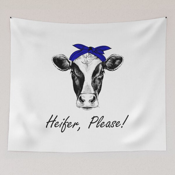Item preview, cute cow with bandana heifer please. Awesome gift for Cattle lover designed and sold by Titmit.