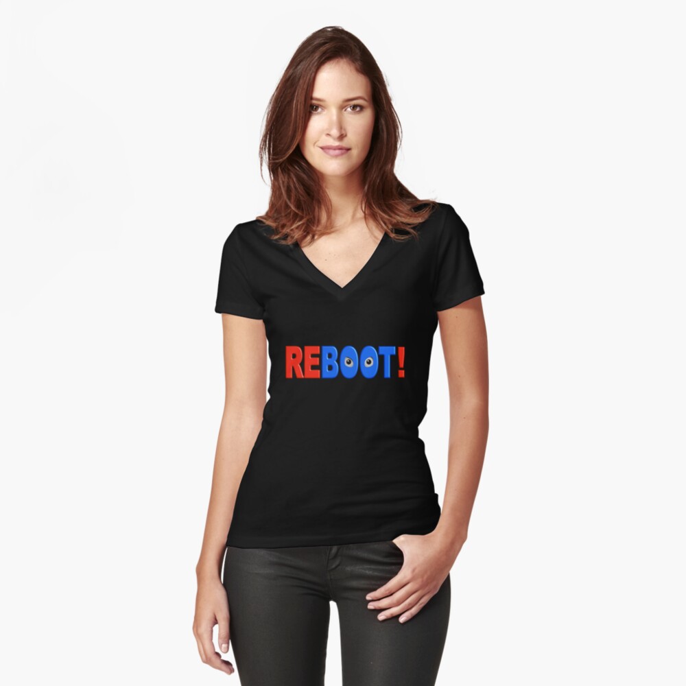Item preview, Fitted V-Neck T-Shirt designed and sold by communicats.