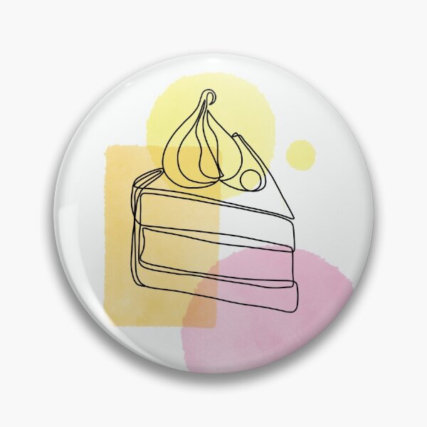 Item preview, Cake Line Drawing Sweet Treat Illustration  designed and sold by HelloHeni.