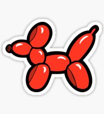 Balloon Animal Dogs Pattern in Yellow Sticker
